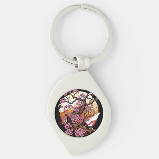 Wild Cherry Blossom Sleutelhanger (Voorkant)