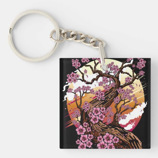 Wild Cherry Blossom Sleutelhanger (voorkant)