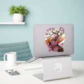 Wild Cherry Blossom Sticker (Laptop op bureau)