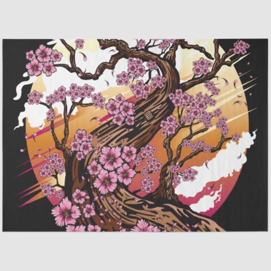 Wild Cherry Blossom Tissuepapier (Voorkant)