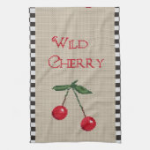 Wild Cherry Cross Stitch Dishtowel Theedoek (Verticaal)
