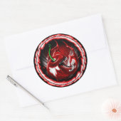 Wild cherry rood Ronde sticker (Envelop)