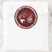 Wild cherry rood Ronde sticker (Tas)