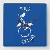 Wild Cherry Vierkante Klok (Voorkant)