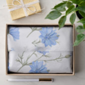 Wild Chicory Flower Botanical Waterverf Art Tissuepapier (Geschenk)