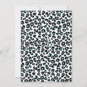 Wild Child Blue Boy Leopard Print Oerwoud Party Kaart (Achterkant)