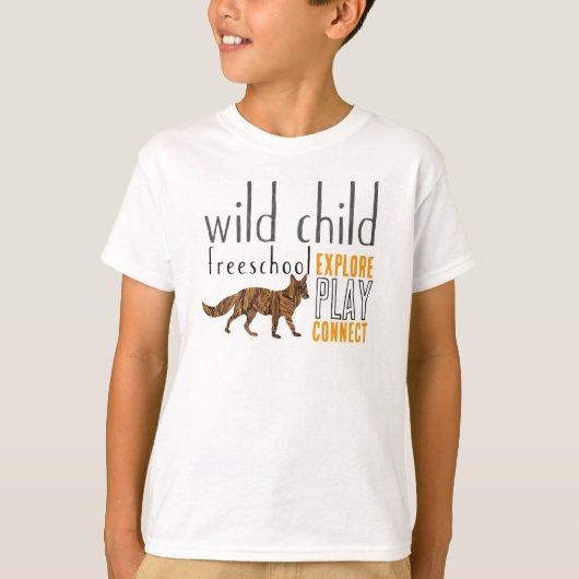 Wild Child Fox Design T-shirt (Voorkant)