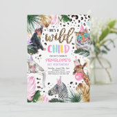 Wild Child Leopard Print Safari Animals Kaart (Staand voorkant)