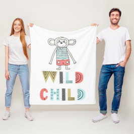 Wild Child Scandia Monkey Baby Fleece Deken