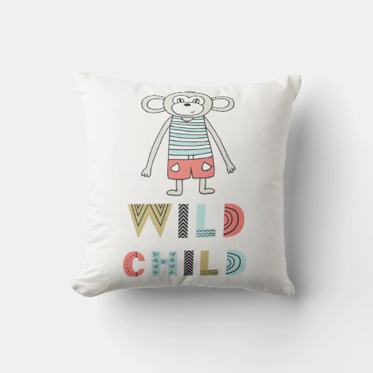 Wild Child Scandia Monkey Baby Kussen (Voorkant)