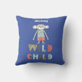 Wild Child Scandia Monkey - Gepersonaliseerd Kussen (Achterkant)