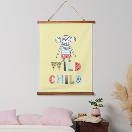 Wild Child Scandia Monkey Hangend Wandkleed (Slaapkamer)