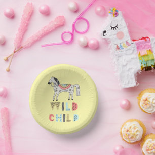 Wild Child Scandinavian Horse Pastel Yellow Papieren Kommen