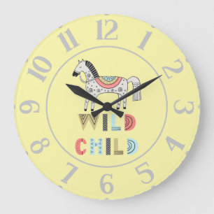 Wild Child Scandinavisch Paard Pastelgeel Grote Klok