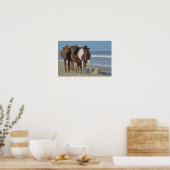 Wild Chincoteague Ponies, Assateague Island Beach Poster (Keuken)