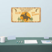 Wild cowboy westerne verjaardag spandoek (Beurs)