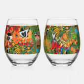 Wild Creation  Wijnglas Zonder Voet (Achterkant)