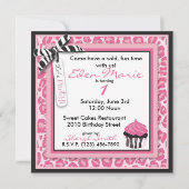 Wild Cupcake CP Invitation Carré 2B (Dos)