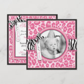 Wild Cupcake CP Invitation Carré B2 (Devant / Derrière)