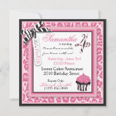 Wild Cupcake CP Invitation Carré B4 (Dos)