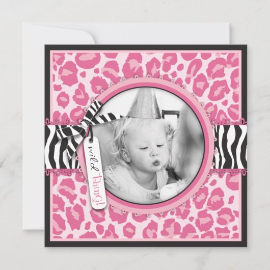 Wild Cupcake CP Invitation Square B1 Kaart (Voorkant)