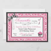 Wild Cupcake CP-uitnodigingskaart B1 Kaart (Achterkant)