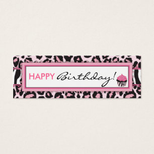 Wild Cupcake WP Skinny Gift Label Mini Visitekaartjes