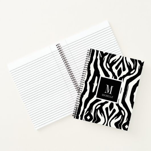 Wild Custom Zebra Print Patroon Notitieboek (Binnen)