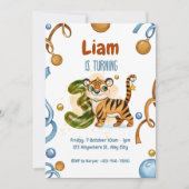 Wild & Cute Tiger 3e Invitation anniversaire (Devant)