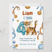 Wild & Cute Tiger 4ème anniversaire Invitation (Devant)