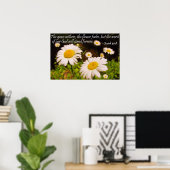 Wild Daisies met Isaiah 40:8 Poster (Thuiskantoor)
