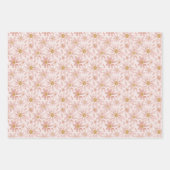 Wild Daisy Boho Floral, Gingham en Confetti Inpakpapier Vel (Voorkant)