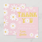 Wild Daisy Carte de remerciements | MERCI FLEUR SA (Devant / Derrière)