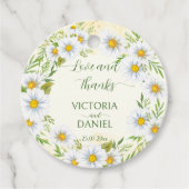 Wild daisy spring bloemen bruiloft bedankt bedankjes labels (Voorkant)
