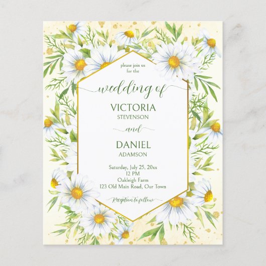 Wild daisy Spring flower flower budget bruiloft (Voorkant)