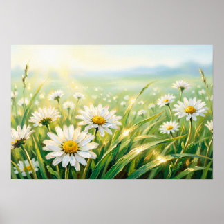 Wild Daisy Veld Kunstprint – Poster