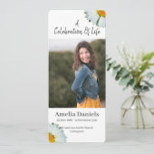 Wild Daisy Viering van het Leven Fotokaart Kaart (Staand voorkant)