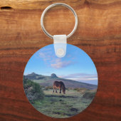 Wild Dartmoor Pony Horse Sleutelhanger (Voorkant)