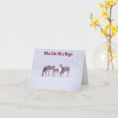 Wild Deer dans les chutes de neige Paix foi Carte (Fleur jaune)