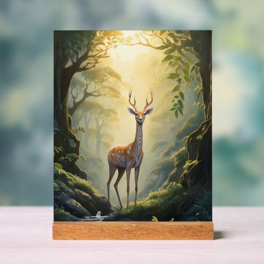 Wild Deer Forest Acryl Wall Art Acryl Bord (Neutraal)
