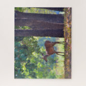 Wild Deer Walking in a Forest Art Puzzle (Vertical)