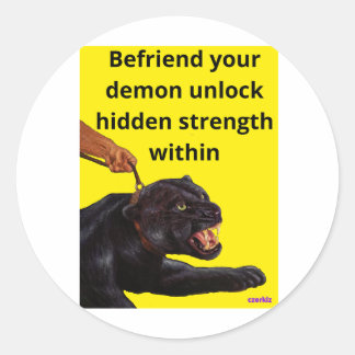 Wild Demon tickers Ronde Sticker