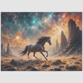 Wild Desert Stallion Nebula sterren bliksem Tissuepapier