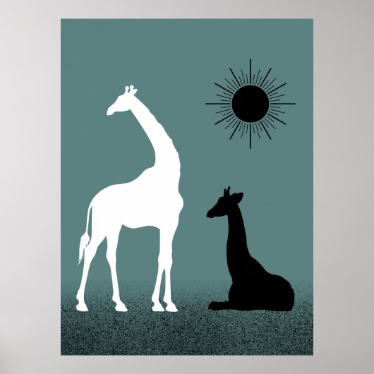 Wild design Giraffe Poster (Voorkant)