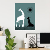 Wild design Giraffe Poster (Thuiskantoor)