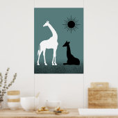 Wild design Giraffe Poster (Keuken)