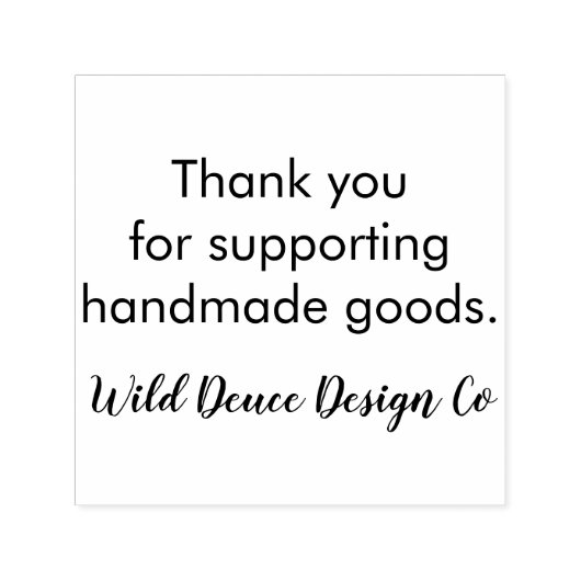 Wild Deuce Design Klantenondersteuning Dank u Zelfinktende Stempel (Design)