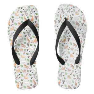 wild dier met Oerwoud Teenslippers