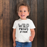 Wild ding Number Quote Funny Leopard Print