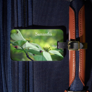 Wild Dogwood Flower Blossom - Gepersonaliseerd Bagagelabel